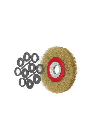 Direttamente Dal Produttore spazzola circolare con fili ondulati fervi SRF150/25 per mole da banco smerigliatrice