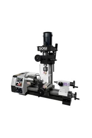 Spedizione Gratuita tornio-fresatrice combinato sogi MS-1 da banco - motori monofase da 150 w - pb 11 mm - capacità foratura ø10 mm