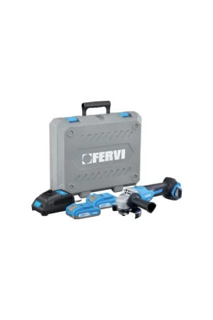 Prezzo Di Fabbrica smerigliatrice angolare a batteria fervi FB20AG3AB-22B 20 v- 2 batterie 2ah - carica batterie 2a