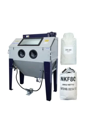 sabbiatrice sogi s-120 + sacco 25 kg di corindone grana 80 + 25 kg microsfere vetro grana 200/300 Sconto