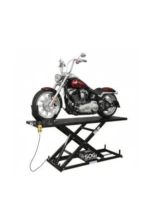 ponte sollevatore elettroidraulico sogi SLE-01 per moto - da 680 kg - rampa di accesso - vano mobile - morsa bloccaruota Saldi