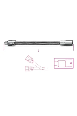 prolunga flessibile attacco quadro m/f 1/4" beta 900fl Offerta Speciale