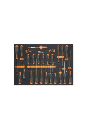 Nuova Collezione assortimento di 25 utensili beta mm210 - giraviti per viti lama piatta - phillips® e torx®