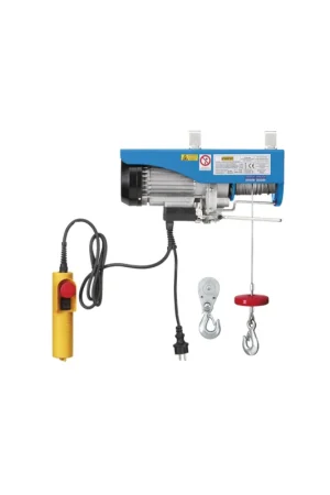 paranco elettrico fervi 0600 con fune in acciaio e finecorsa meccanico - portata 200/400 kg - 0.75 kw Vendita Finale