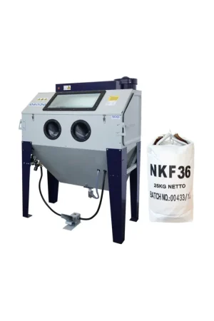 Solo Oggi sabbiatrice sogi s-120 cabina di sabbiatura + sacco 25 kg di corindone grana 36 allumina