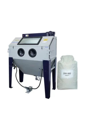 sabbiatrice sogi s-120 cabina di sabbiatura + sacco 25 kg di microsfere in vetro grana 200/300 Affare
