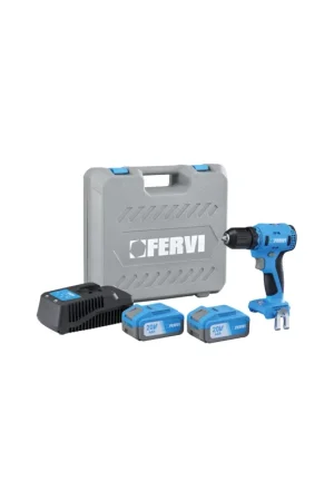 trapano avvitatore a batteria fervi FB20CD3AB-24B 20v - 2 batterie 4ah - carica batterie 4a Promo Stagionale