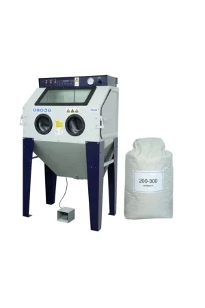 Pagamento Sicuro sabbiatrice sogi s-100 cabina di sabbiatura + sacco 25 kg di microsfere in vetro grana 200/300