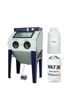 Ultima Occasione sabbiatrice sogi s-100 + sacco 25 kg di corindone grana 36 + 25 kg microsfere vetro grana 200/300