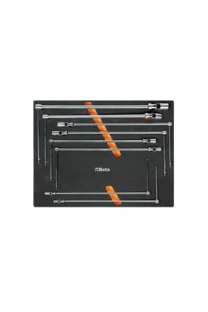 Promozione Esclusiva assortimento di 8 utensili beta mm63 - chiavi a t con bussola esagonale snodata - vassoio morbido