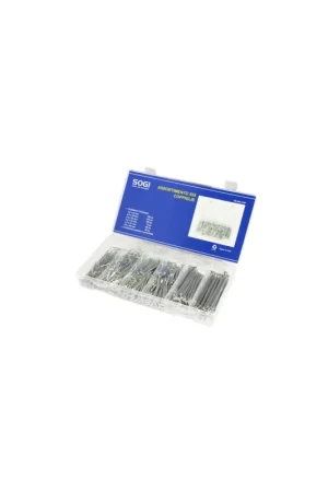 assortimento set serie di 555 coppiglie perni fermi sogi AS-555-COP acciaio Super Prezzo