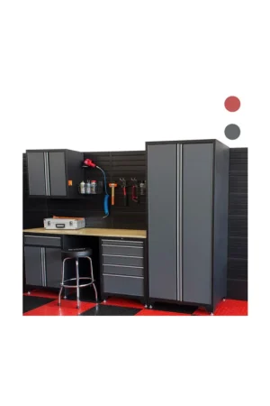 arredamento officina sistema garage sogi grg-comp disponibile in grigio o rosso Spedizione Gratuita