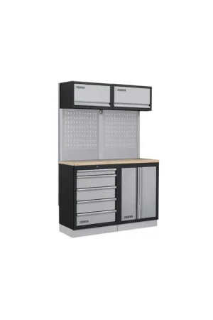 arredamento modulare per officina fervi A007M - 1360 x 498 x 2000 h mm - piano in legno Bestseller