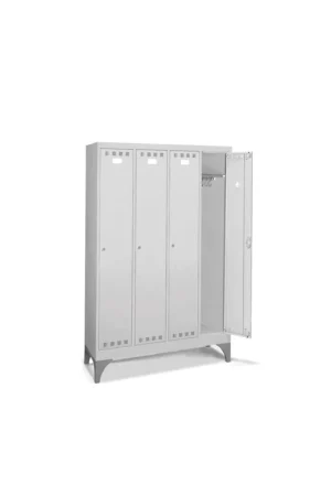 armadio spogliatoio 4 posti fami PERFOMAN01 in metallo con piedini - 1195 x 500 x 1950 mm Saldi