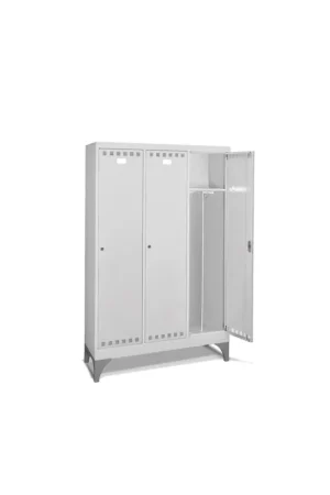 armadio spogliatoio 3 posti fami PERFOMAN02 in metallo con piedini - 1195 x 500 x 1950 mm Consegna Rapida