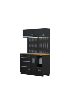 Ultimissimo Modello arredamento modulare per officina e garage sogi ARR-OFF-1360-L - piano in legno -1360x465x2000 mm