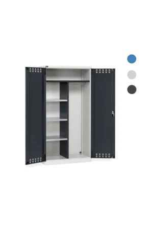 armadio con porte battenti e divisore fami perfom - 1023 x 555 x 2000 mm - vari colorigrigio ral 7035+7016 Ultimissimo Modello