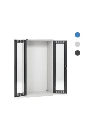 armadio vuoto fami perfom ante battenti fessurate in policarbonato - 1023x555x2000 mm - vari colorigrigio ral 7035+7016 Spedizione Gratuita