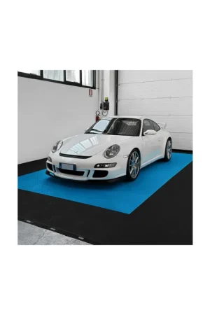 Acquista Ora kit da 312 piastrelle piene 50 mq sogi PAV-04-AZ_3 in pp per pavimento officina e garage - colore azzurro