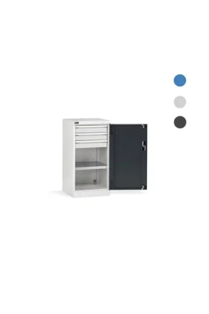 armadio a porta battente fami perfom 512 x 555 x 1000 mm - 3 cassetti - portata 800 kg - vari colorigrigio ral 7035+7016 Soddisfatti O Rimborsati