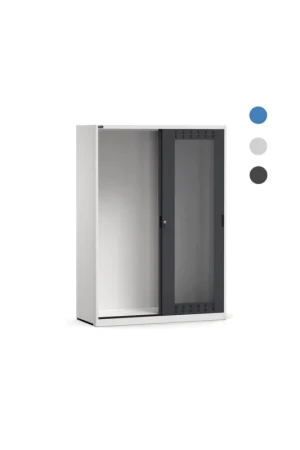 armadio con ante scorrevoli fessurate in pc fami perfom faa2514c 1428x600x2000 h mm - vari colorigrigio ral 7035+7016 Reso Gratuito