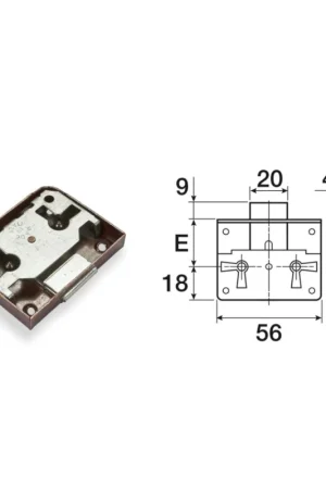 Serratura per antine E.20 ottone 02.00220S2002 Promo Stagionale