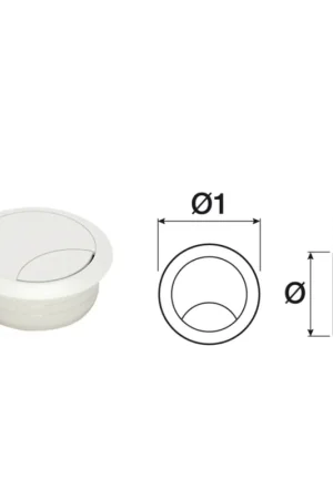 Bocchetta passacavi d.80 bianca 07.0012E08040 Compra Adesso