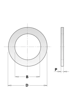Di Tendenza ANELLO DI RIDUZIONE FORO LAMA D=35-30x2.0mm