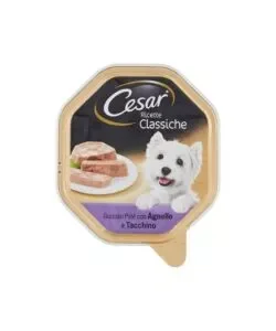 Alimento umido per cani cesar "ricette classiche" con agnello e tacchino 150 gr Vendita Finale