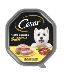 Alimento umido per cani cesar con pollo e tacchino 150 gr Popolare