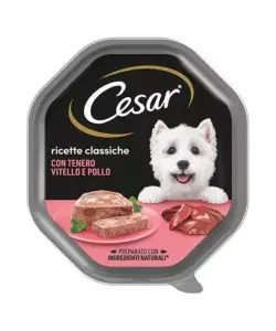 A Buon Prezzo Alimento umido per cani cesar "ricette classiche" con vitello e pollo 150 gr