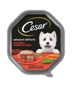 Alimento umido per cani cesar "selezioni dell'orto" con manzo e verdure dell'orto 150 gr Non Perdere