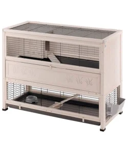 A Buon Prezzo Gabbia per conigli in legno "cottage large", 129x70x104,5 cm - ferplast