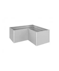 Aiuola rialzata da esterno argento metallizzato, misura l2x1 - biohort Promozione Esclusiva