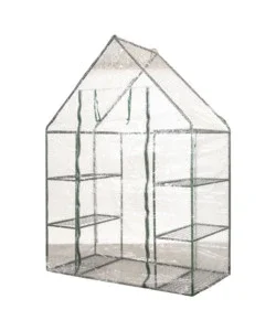 Vendita Finale Serra da esterno "barbara" con 8 ripiani e telo in pvc 140x70x190 cm