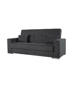 Affare Divano letto "padova" 3 posti tessuto grigio, 230x93x97 cm