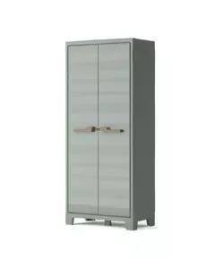 Armadio alto keter "planet" in resina grigio 80x44x182 cm Spedizione Gratuita