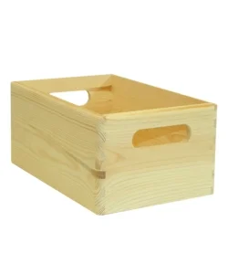 Vendita Finale Contenitore multiuso in legno "wood box" marrone chiaro 30x20x14 cm