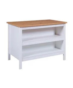 Vendita Finale Isola multifunzione bianco e rovere, 124x75x91,5 cm