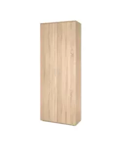 Armadio multifunzione 2 ante battenti effetto quercia 70x187x34 cm Spedito Oggi