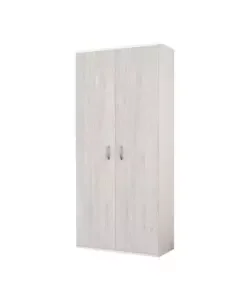 Armadio 2 ante battenti "golf" effetto rovere ghiaccio 80x52x170cm Economico