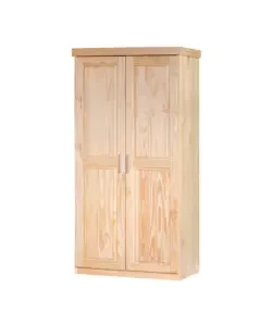 Vendita Finale Armadio 2 ante battenti "leon" in pino massello 95x55x190 cm
