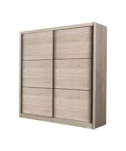 Armadio 2 ante scorrevoli "madrid" effetto quercia 212x61x215 cm Ultimissimo Modello