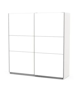 Armadio 2 ante scorrevoli "ghost" bianco 194x59x203 cm Occasione