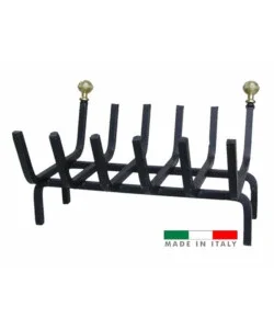 Ultima Occasione Brucialegna lineare per caminetti larghezza 40 cm con pomoli in ottone