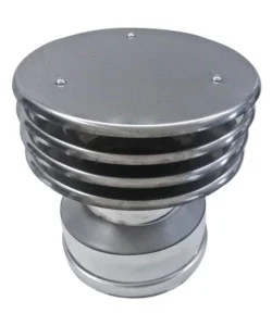 Prezzo Di Fabbrica Cappello con lamelle parete doppia inox, dn 80