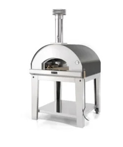 A Buon Prezzo Forno pizza a legna con carrello fontana "marinara" colore antracite 5 pizze