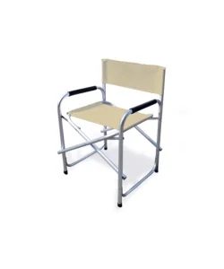 A Buon Prezzo Sedia da giardino essenza "regista" in alluminio e pvc beige 47x57x79 cm