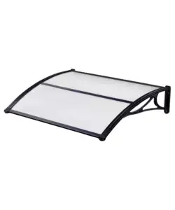 Affare Pensilina essenza in policarbonato satinato con profilo centrale nero 155x100 cm