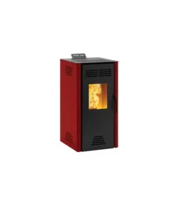 Stufa a pellet ventilata invicta "adrano plus" rosso 7,3 kw Super Prezzo